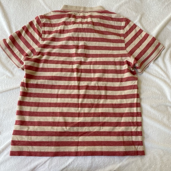 Authentic Burberry Men’s Red and White Striped Polo - Picture 2 of 5